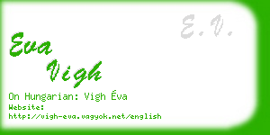 eva vigh business card